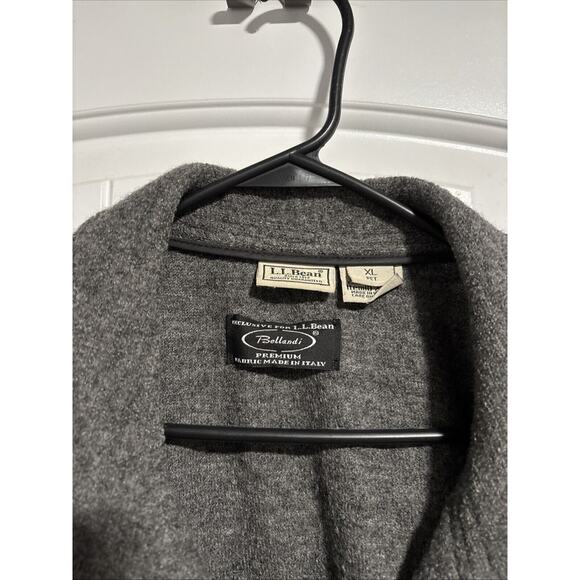 LL Bean Womens XL Petite Bellandi Jacket Coat Italian Boiled Wool Gray VTG - Picture 2 of 3